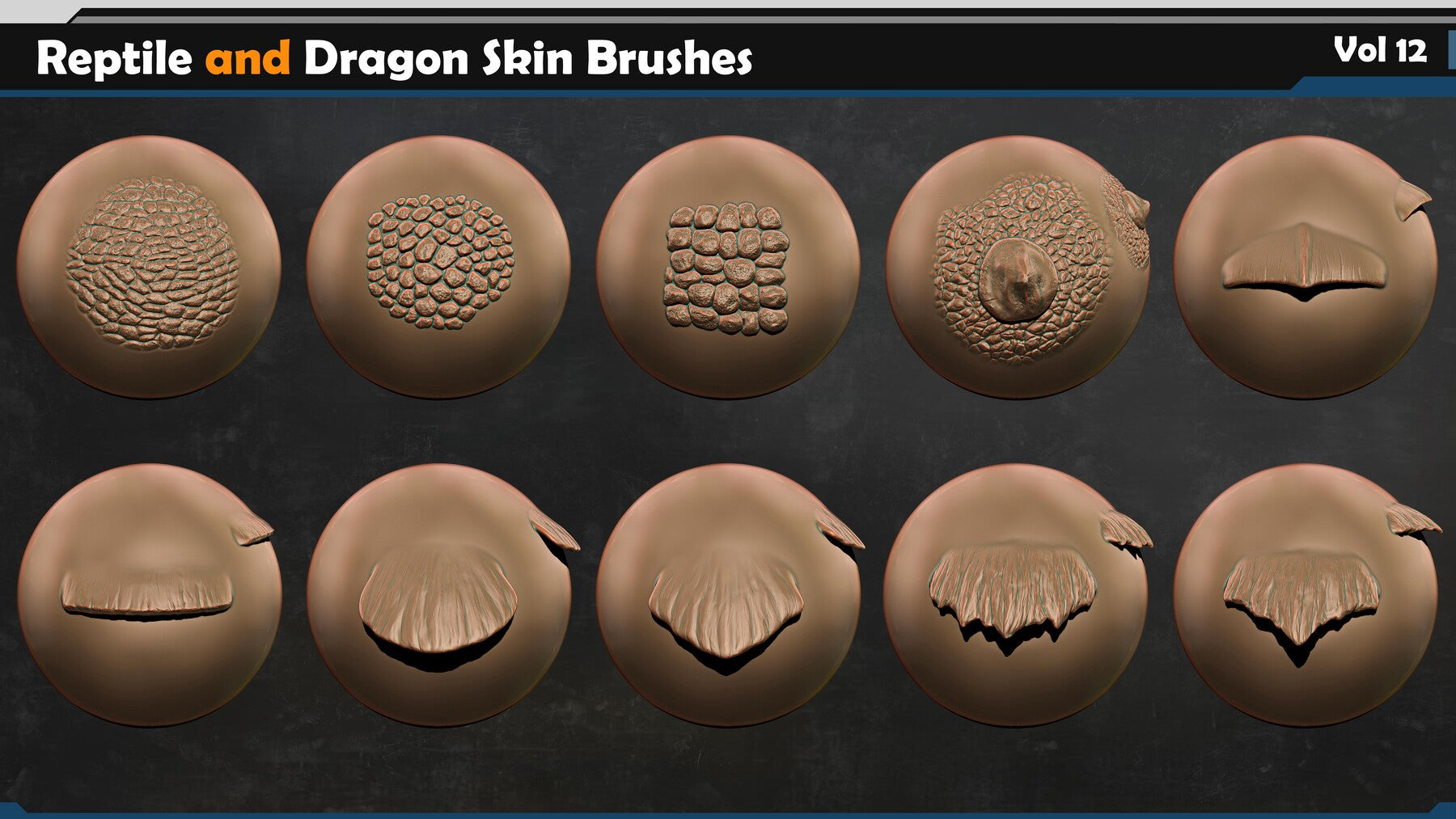 Reptile and Dragon Skin Brushes Vol 12