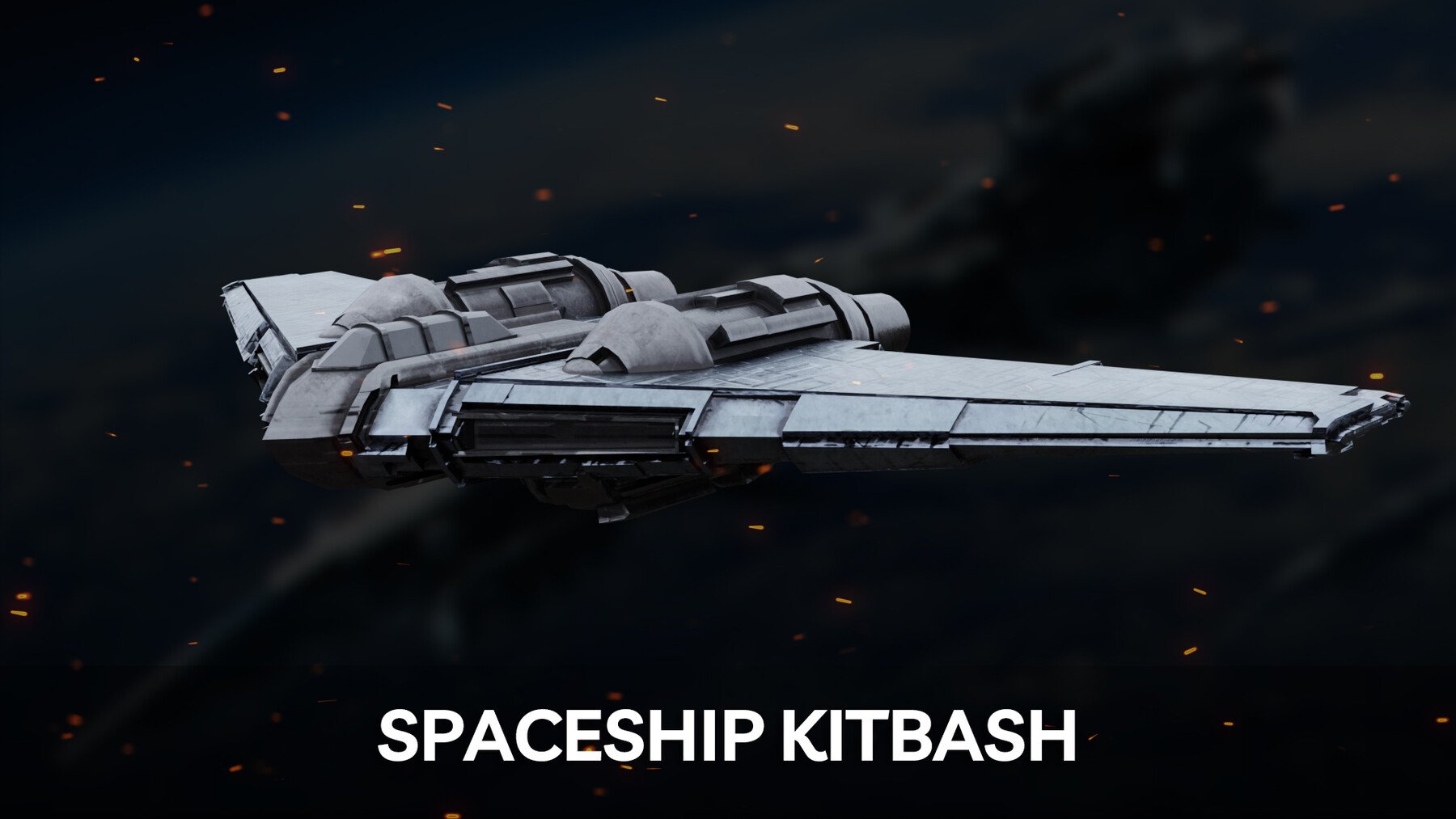 34 Spaceships Kitbash + Texture & UV's For Concept Art And Game