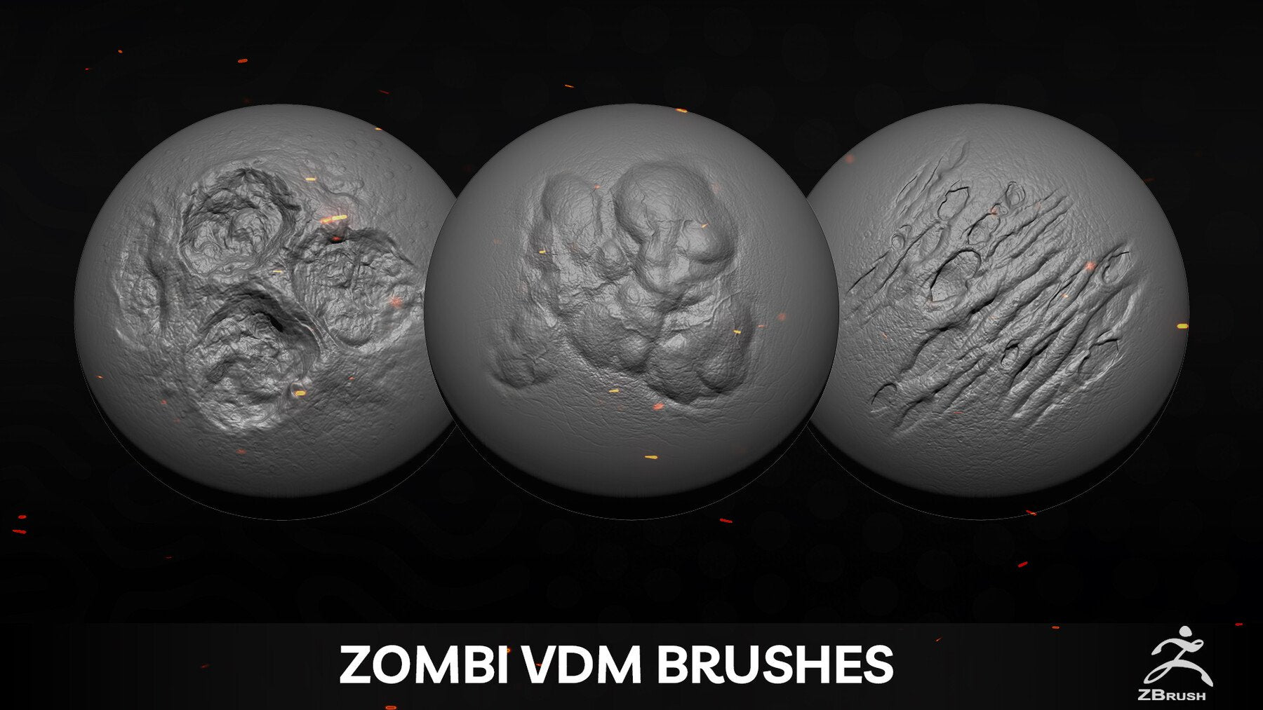 50 Zombie And Monster VDM Brushes + Alpha