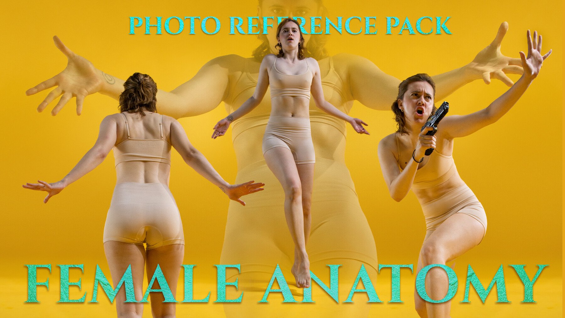 Female Anatomy - Reference Photo Pack For Artists 895 JPEGs