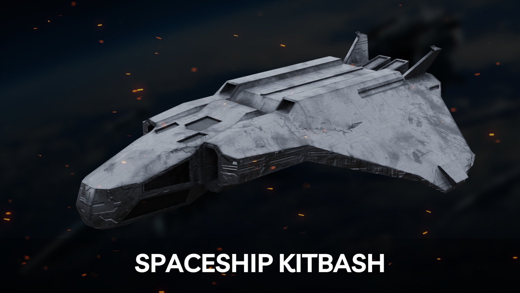 34 Spaceships Kitbash + Texture & UV's For Concept Art And Game