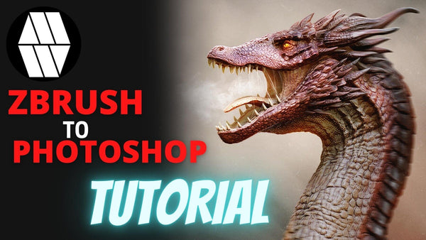 MLW Creative - ZBrush to Photoshop FULL TUTORIAL - Dragon Bust Concept