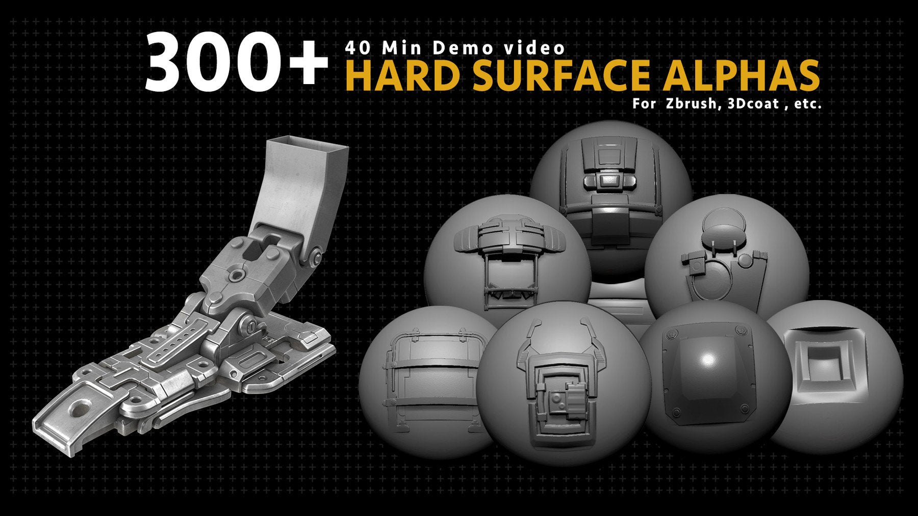 300+ Hard Surface Alphas / Demo Video