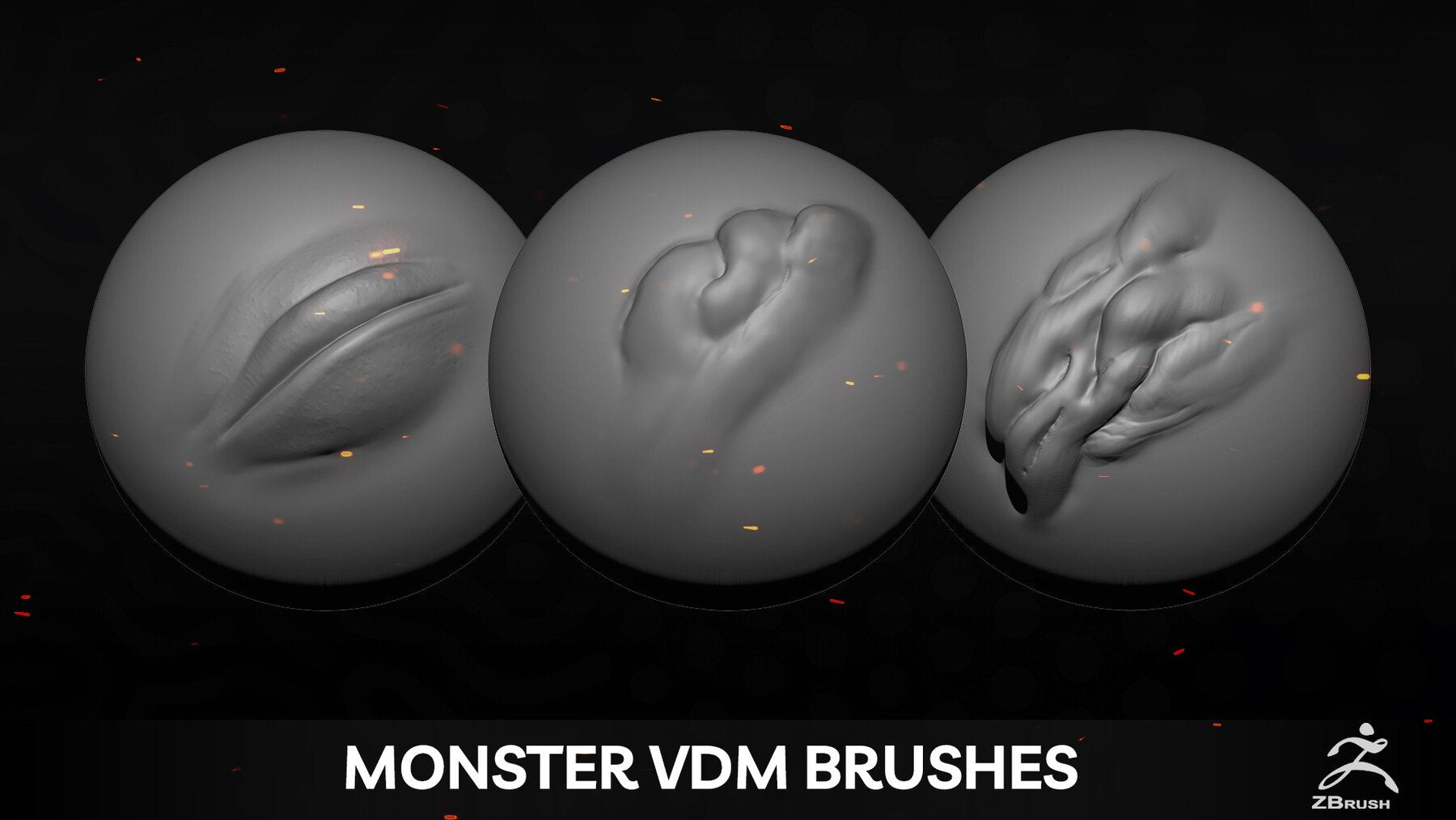 50 Zombie And Monster VDM Brushes + Alpha