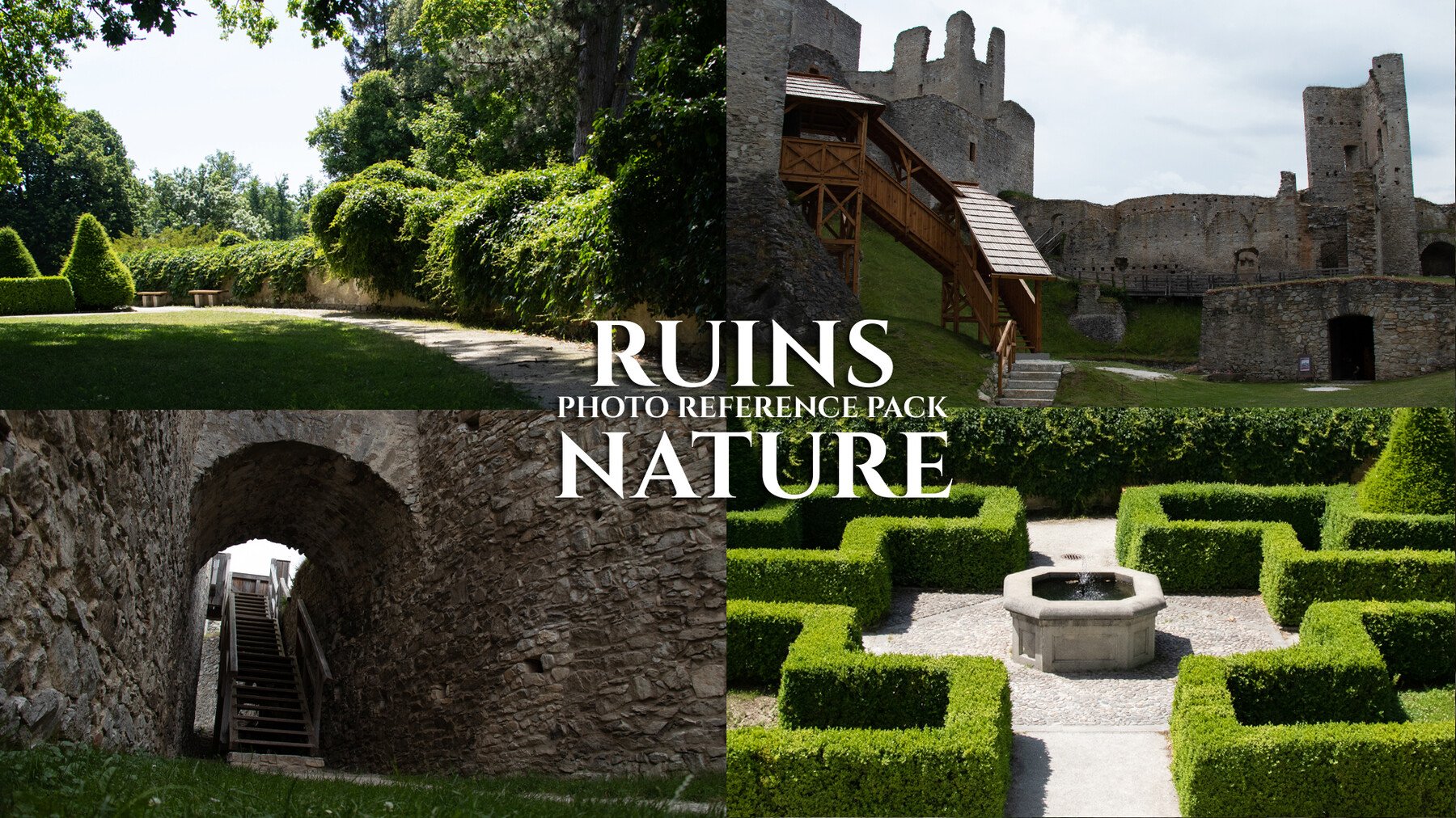 Ruins & Nature-Photo Reference Pack For Artists 326 JPEGs