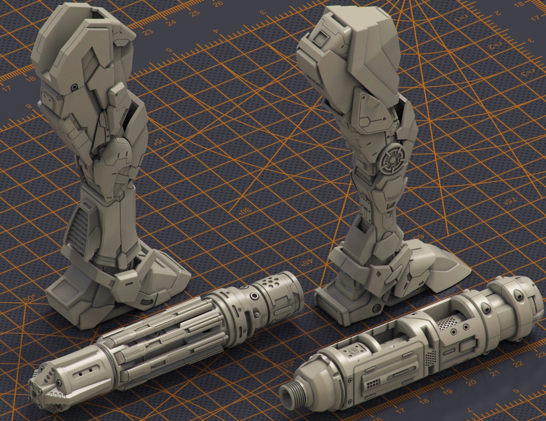 Mech Warrior Hard Surface Kitbash 3 of 20