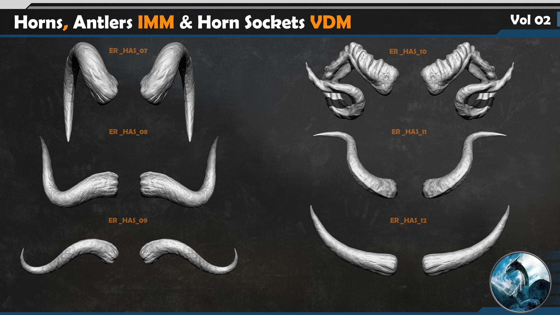 Horns and Antlers IMM & Horn Sockets VDM Vol 02