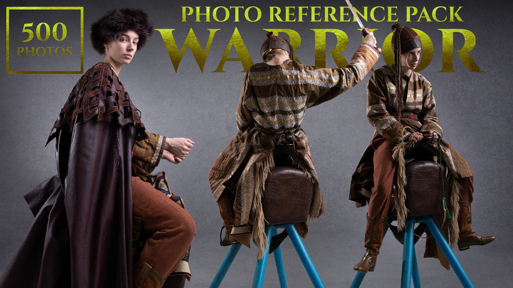 Warrior pt.1 - Reference Photo Pack For Artists 500 JPEGs