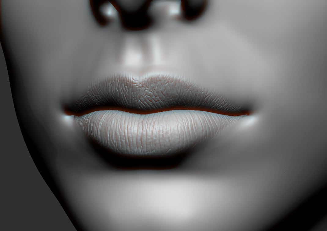 Lips Detail Alpha Pack (zbrush, blender, 3dcoat, substance)