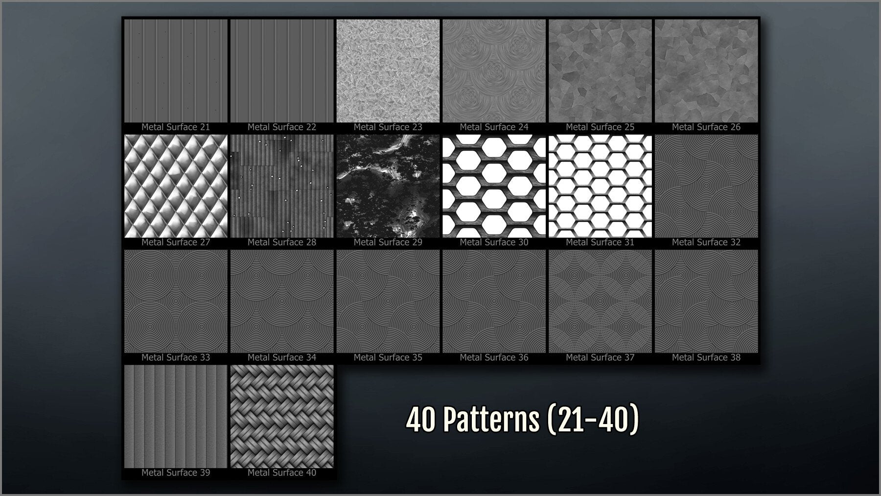 Metal Surface Maker 300 ZBrush Brushes, 75 Alphas, and 40 Patterns