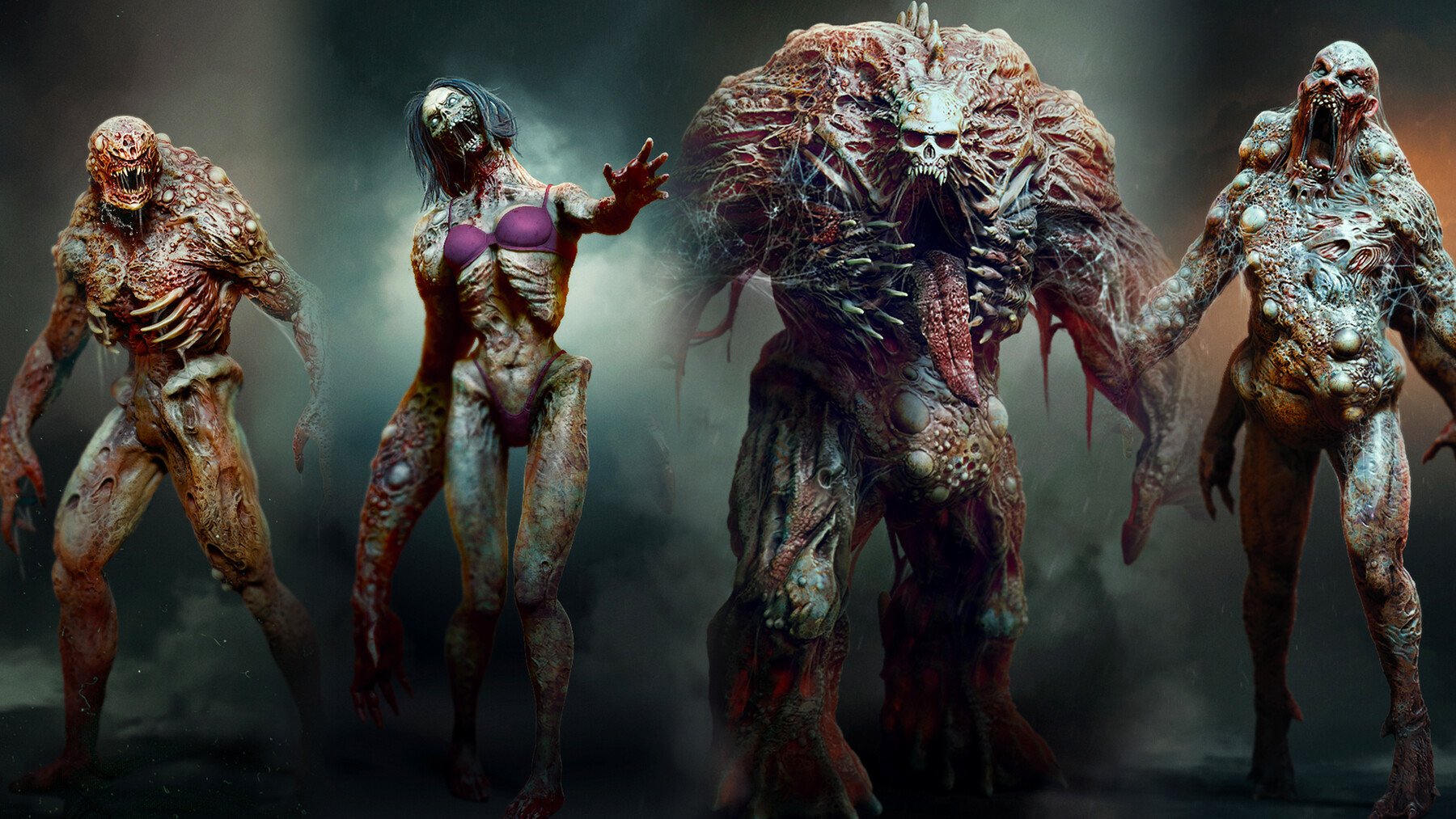 30 Mutant Skin Alphas and VDM Brushes - Custom made Skin Alphas to use in ZBrush