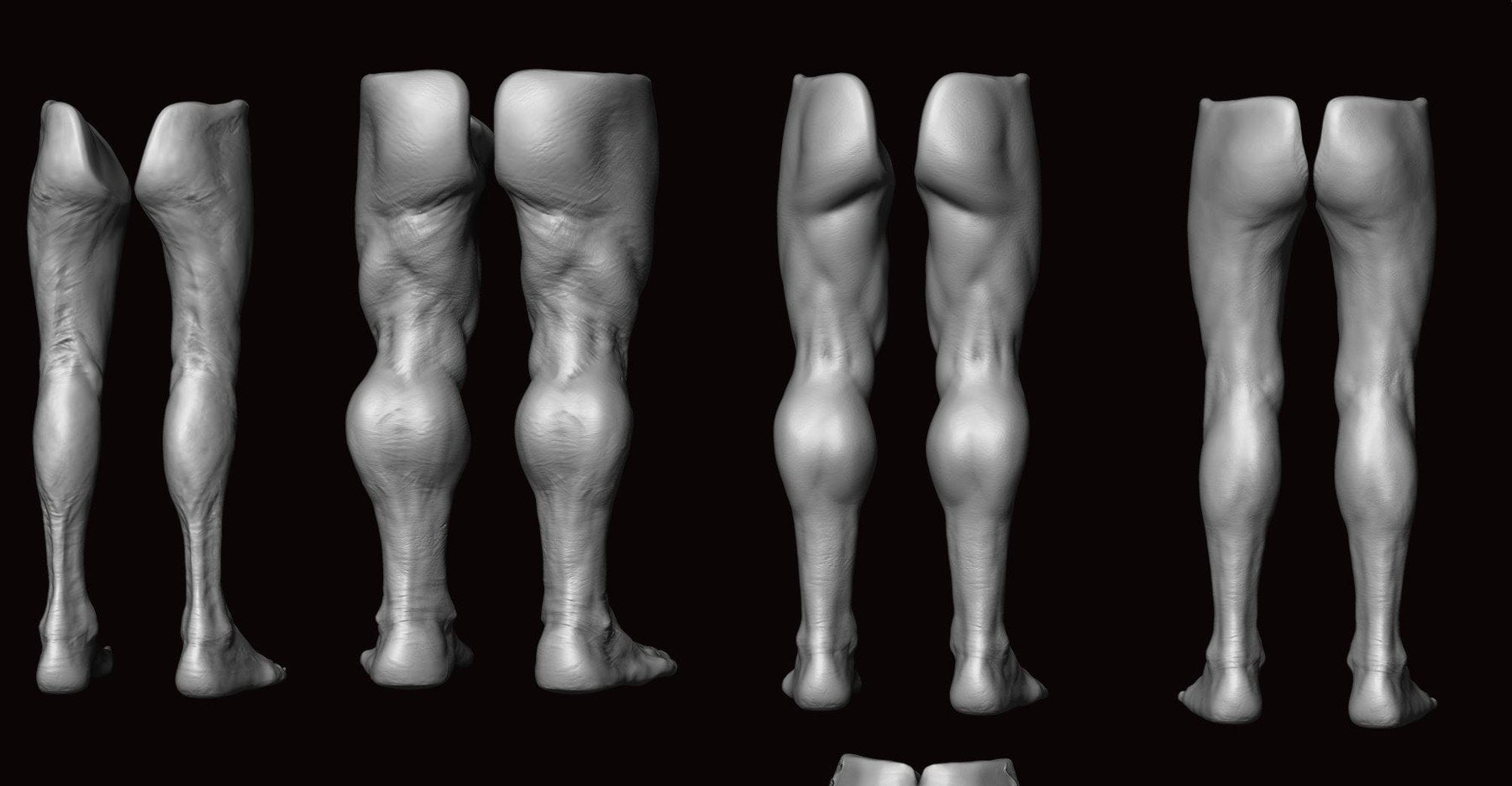 LEGS - 33 Character & Creature legs Zbrush Insertmesh Brush