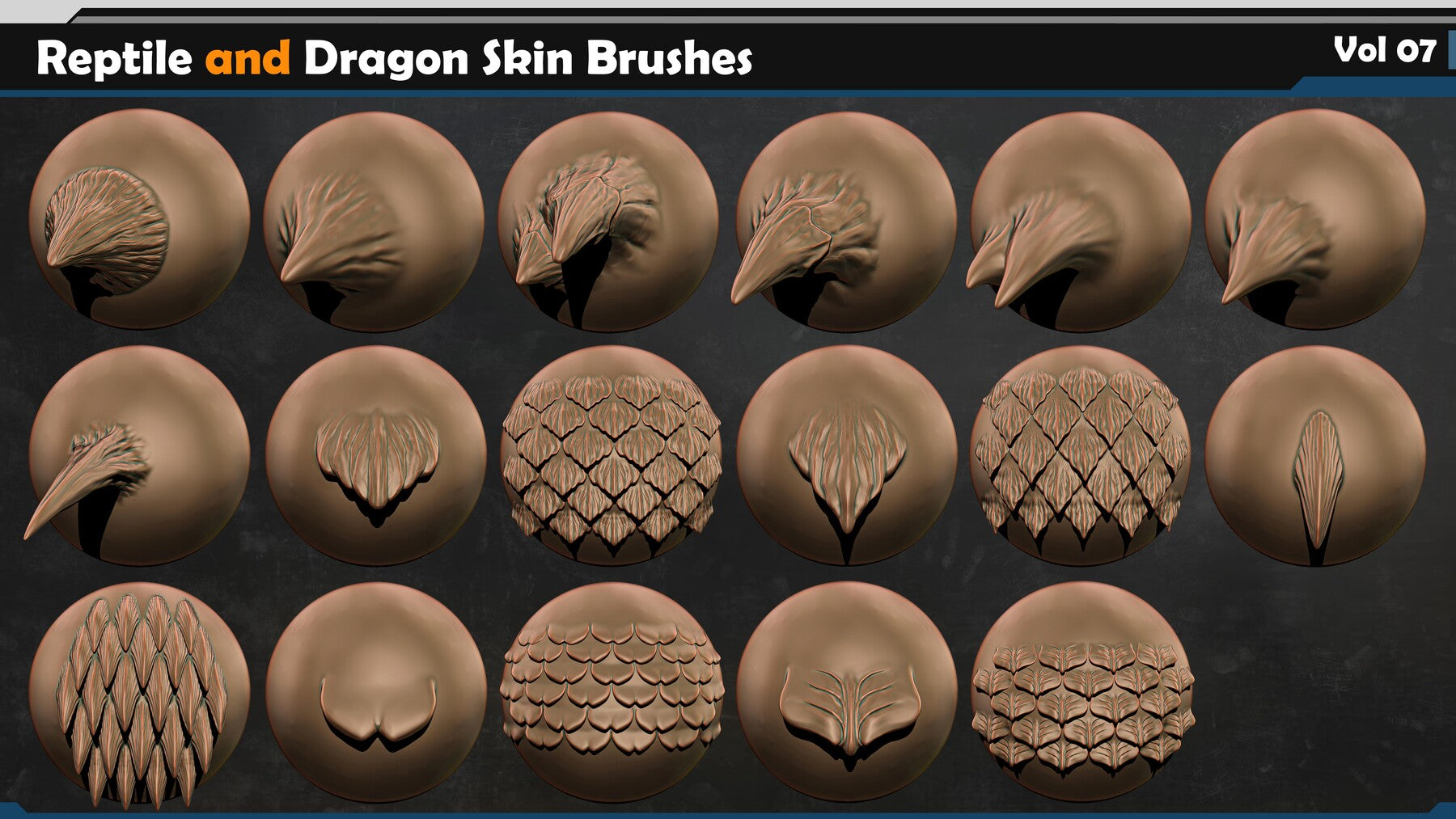 Reptile and Dragon Skin Brushes Vol 07