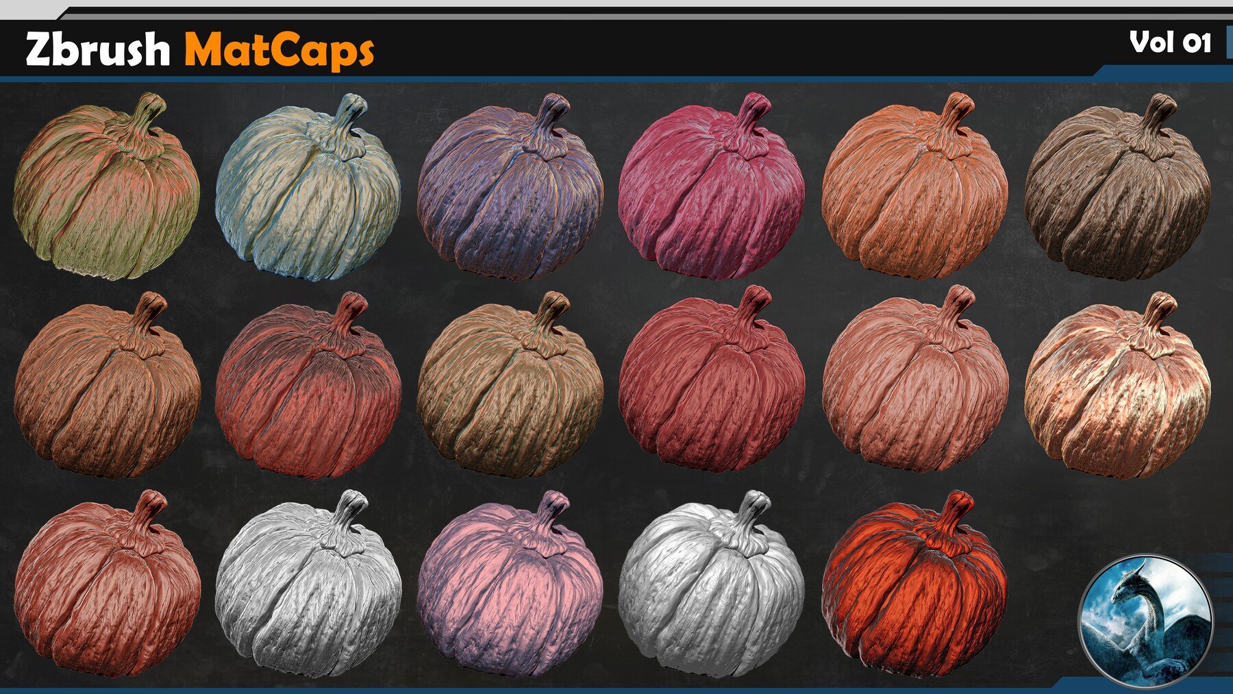 ZBrush MatCaps Vol 01