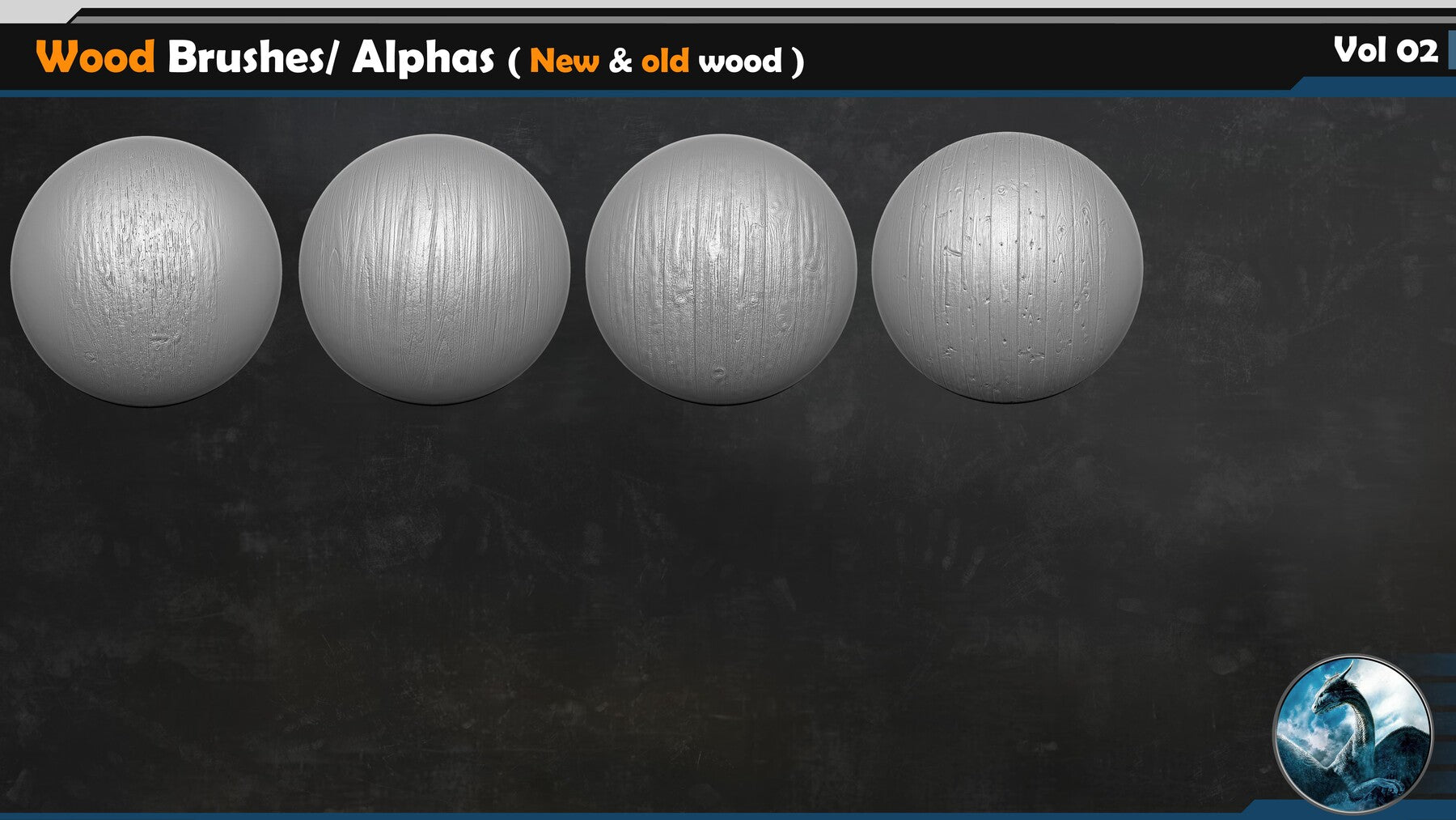 Wood VDM Brushes / Alphas ( New & old wood ) Vol 02