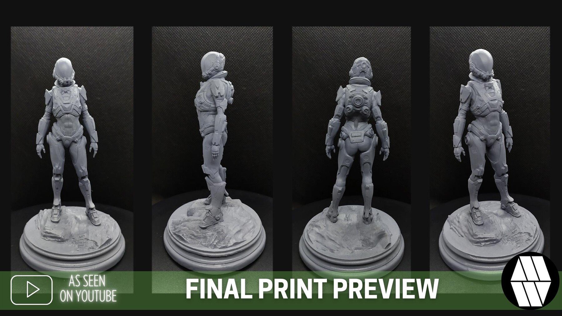 STL Printable Model Files: Female Explorer