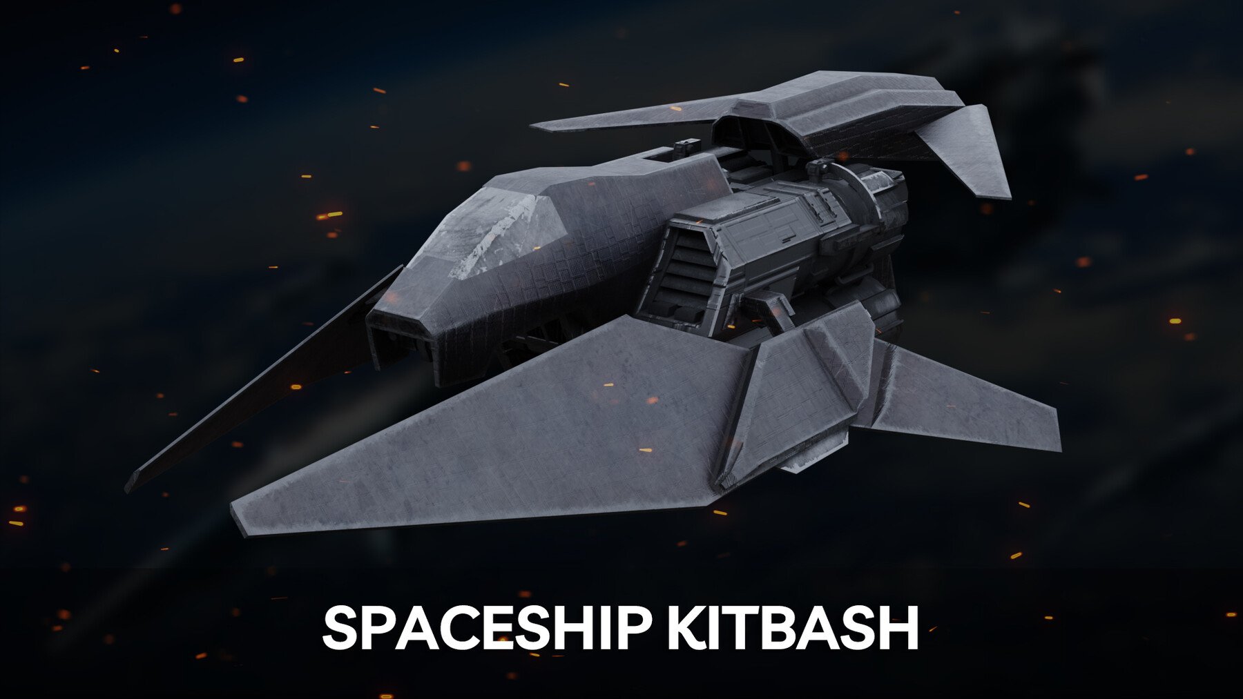 34 Spaceships Kitbash + Texture & UV's For Concept Art And Game