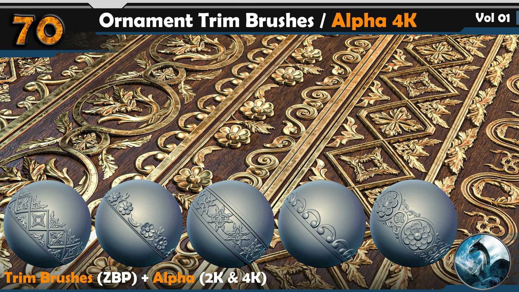 Ornament Trim Brushes Vol 01