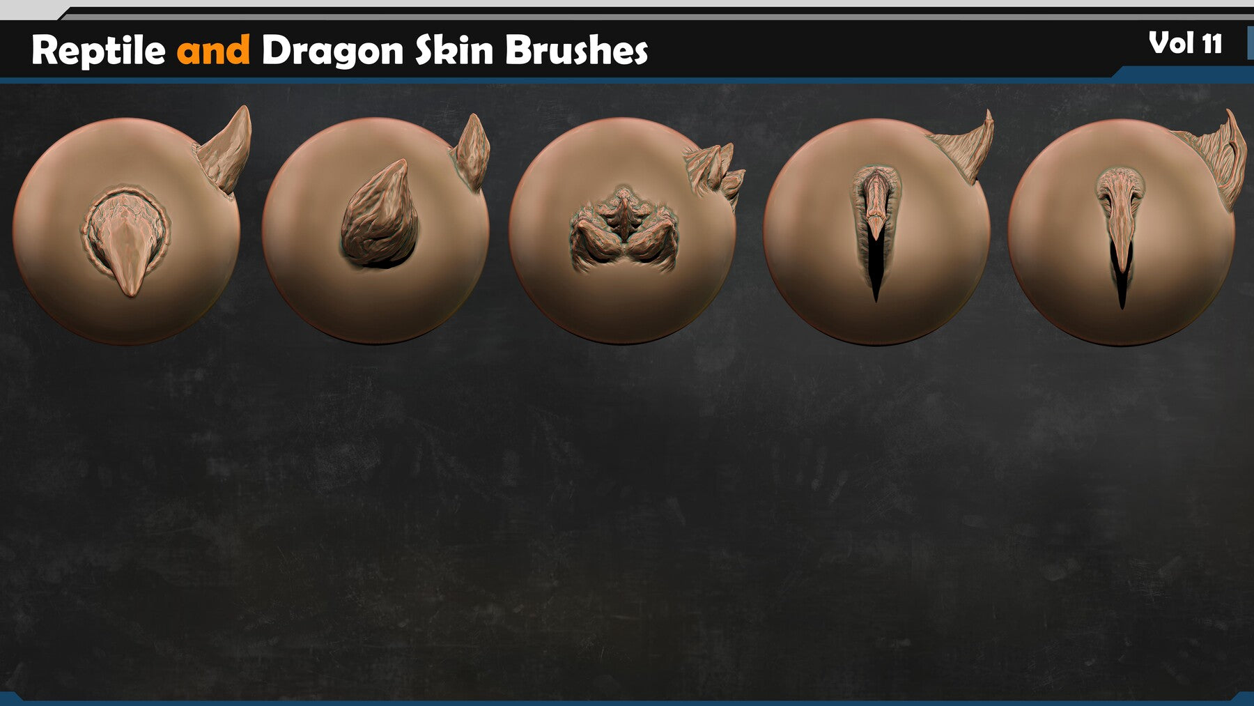 Reptile and Dragon Scale Brushes Vol 11