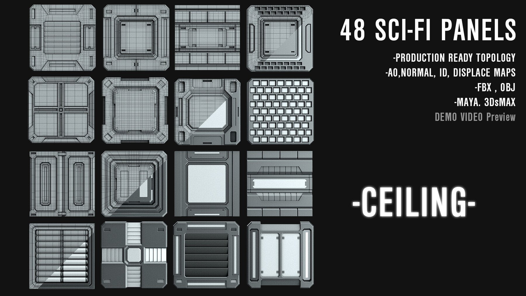 48 REPEATABLE SCI-FI PANELS [4 in one Passes]