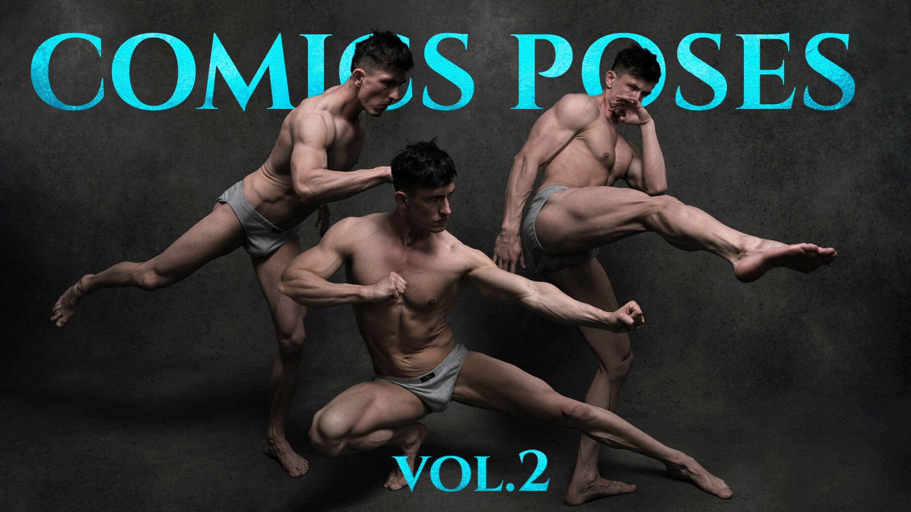 (A) Comics Poses vol. 2 - Reference Photo Pack For Artists 640 JPEGs