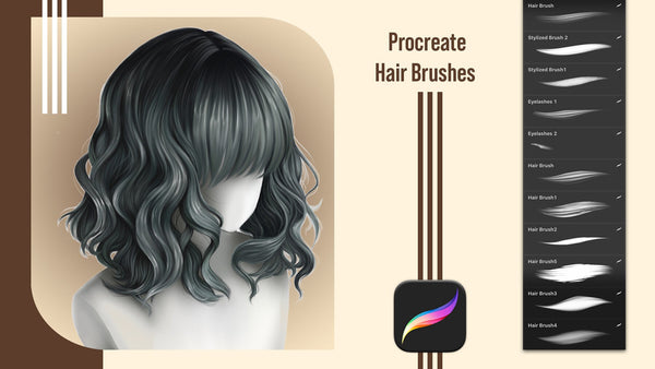 Alma Procreate Hair Brushes