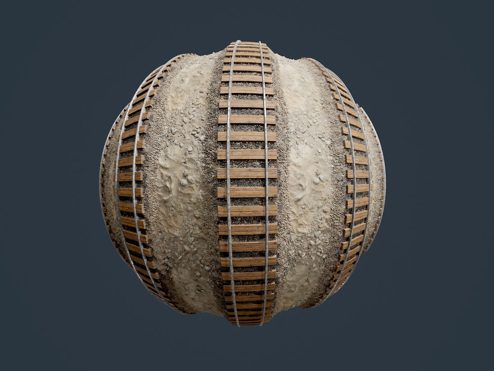 Train Tracks Seamless PBR Texture – S3ART Store