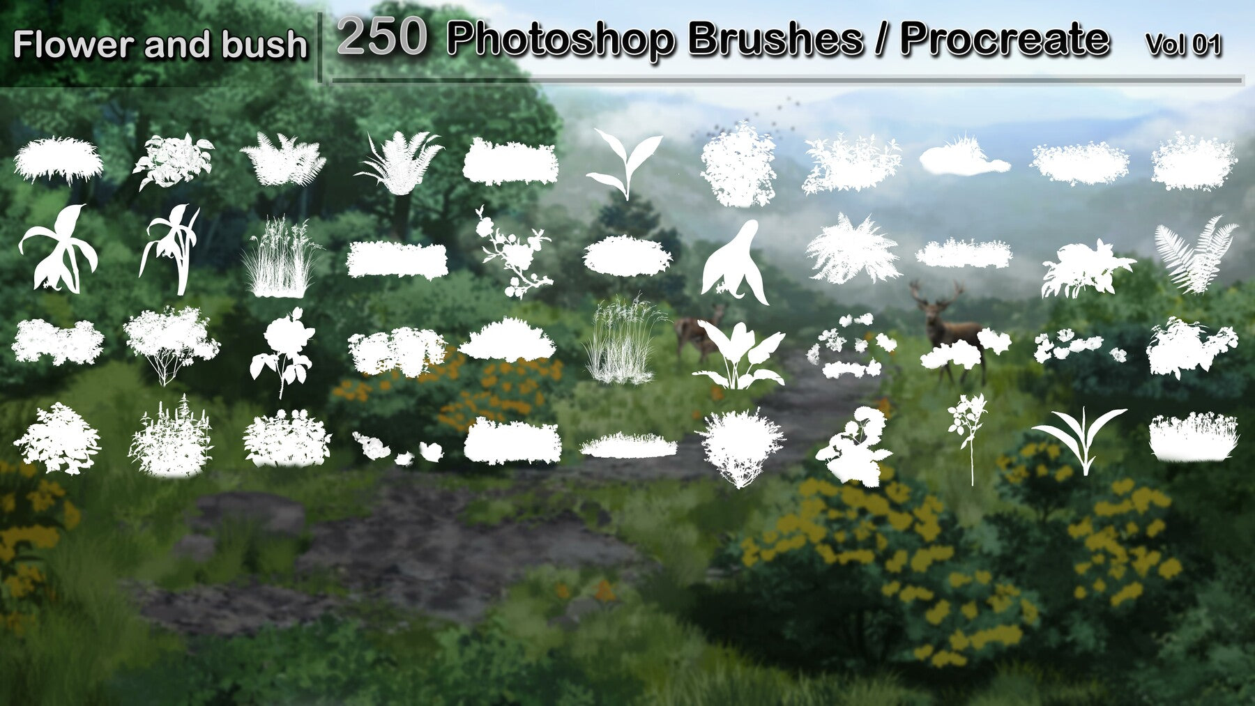 Photoshop Brushes / Procreate Vol 01