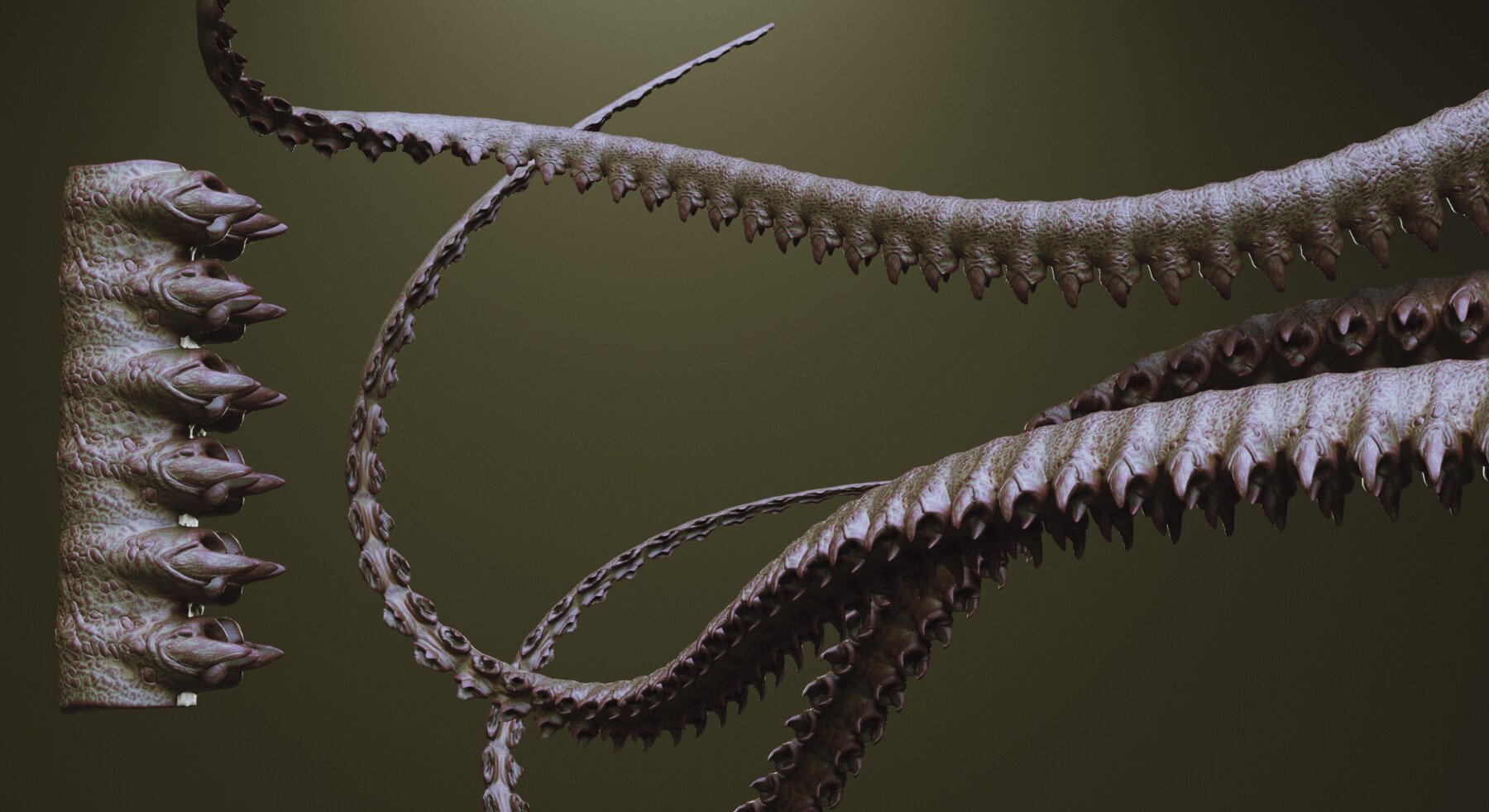 TENTACLES - 40+ in ZBrush brushes and OBJs