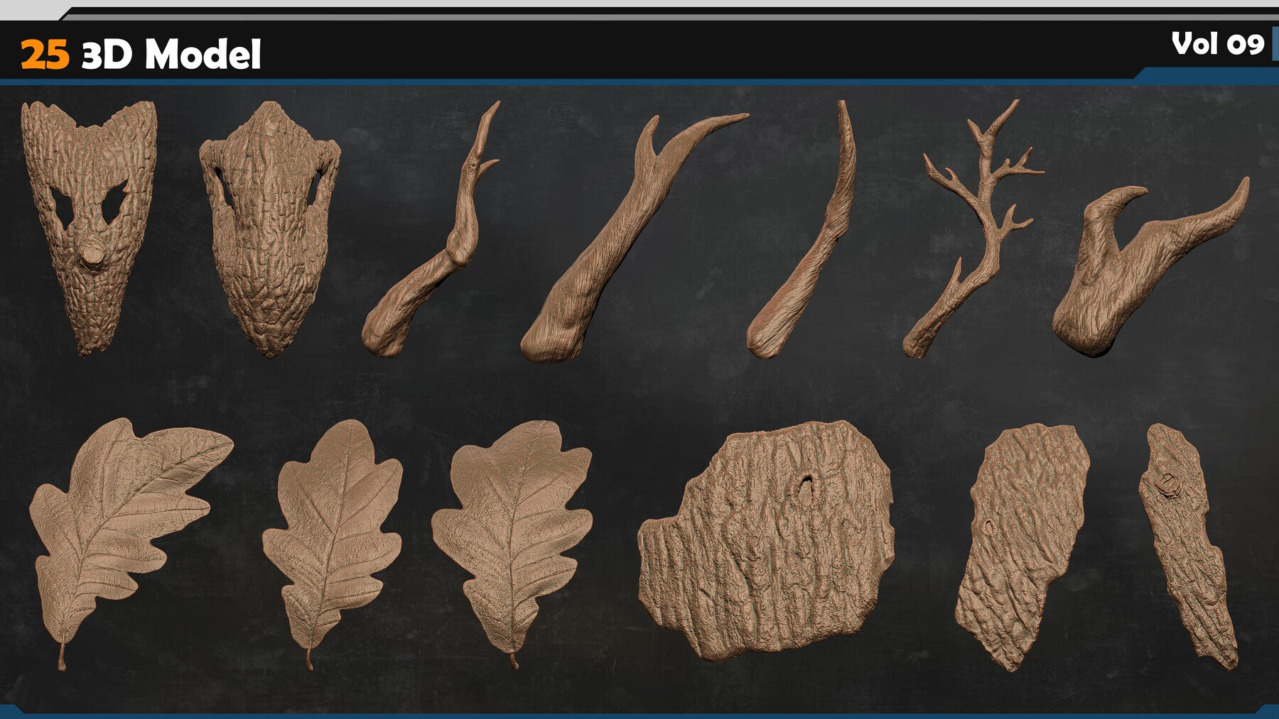 WOOD Brushes / Creature skin VDM Brushes Vol 09