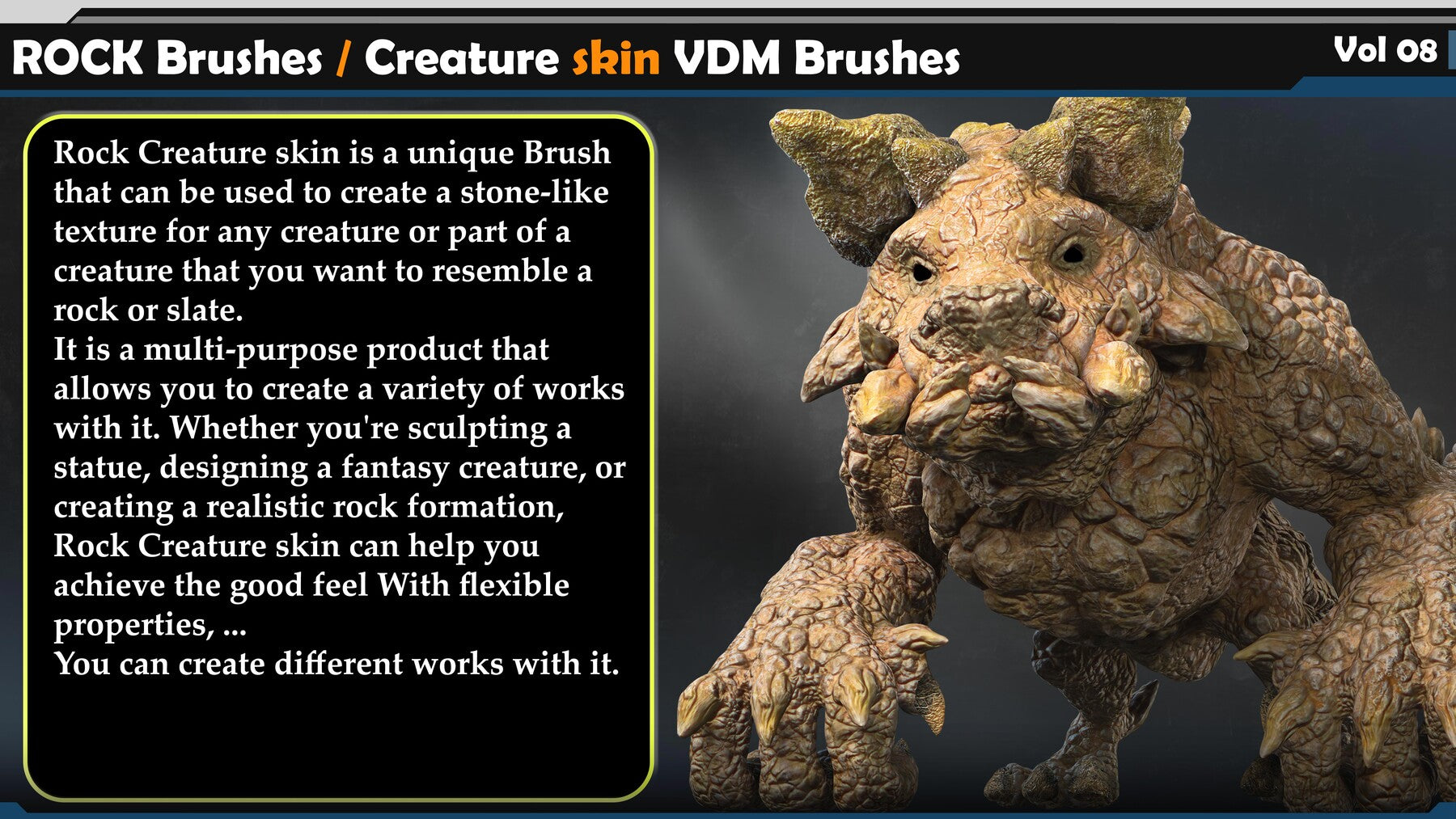 ROCK Brushes / Creature skin VDM Brushes Vol 08