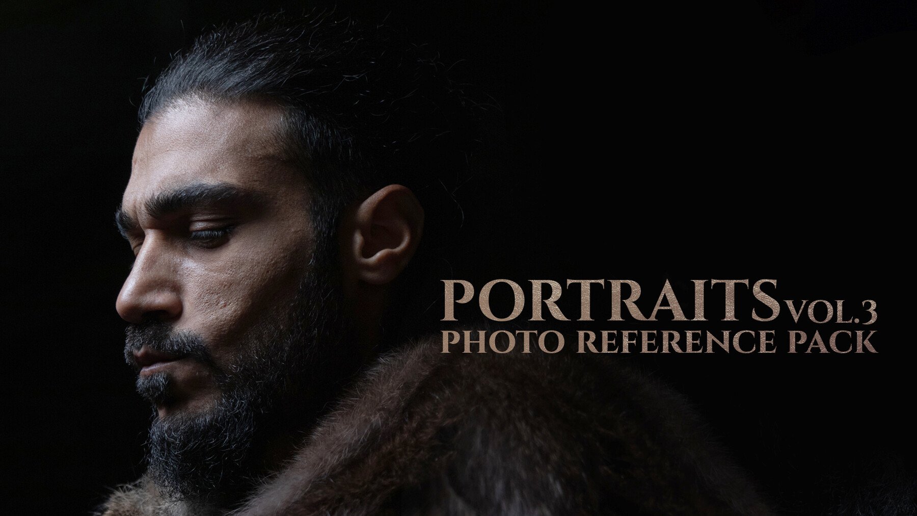 Portraits vol. 3 (Model: Arash) - Reference Photo Pack for Artists 400 JPEGs