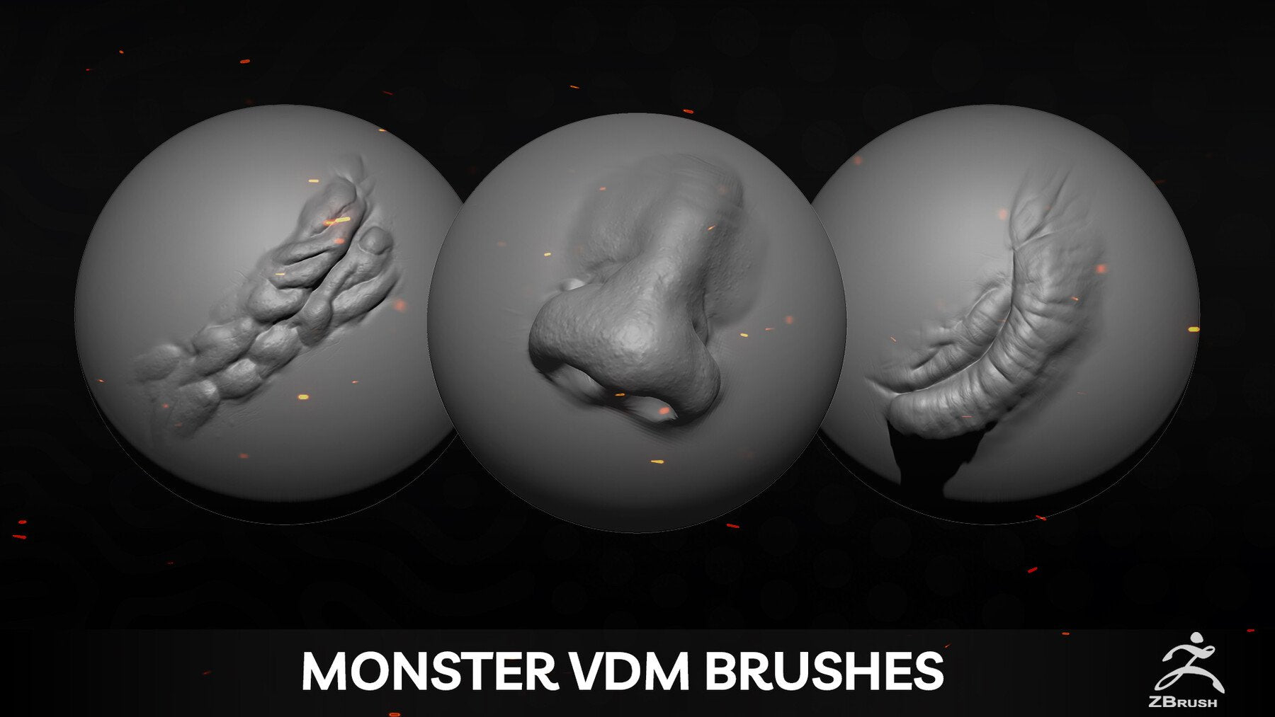 50 Zombie And Monster VDM Brushes + Alpha