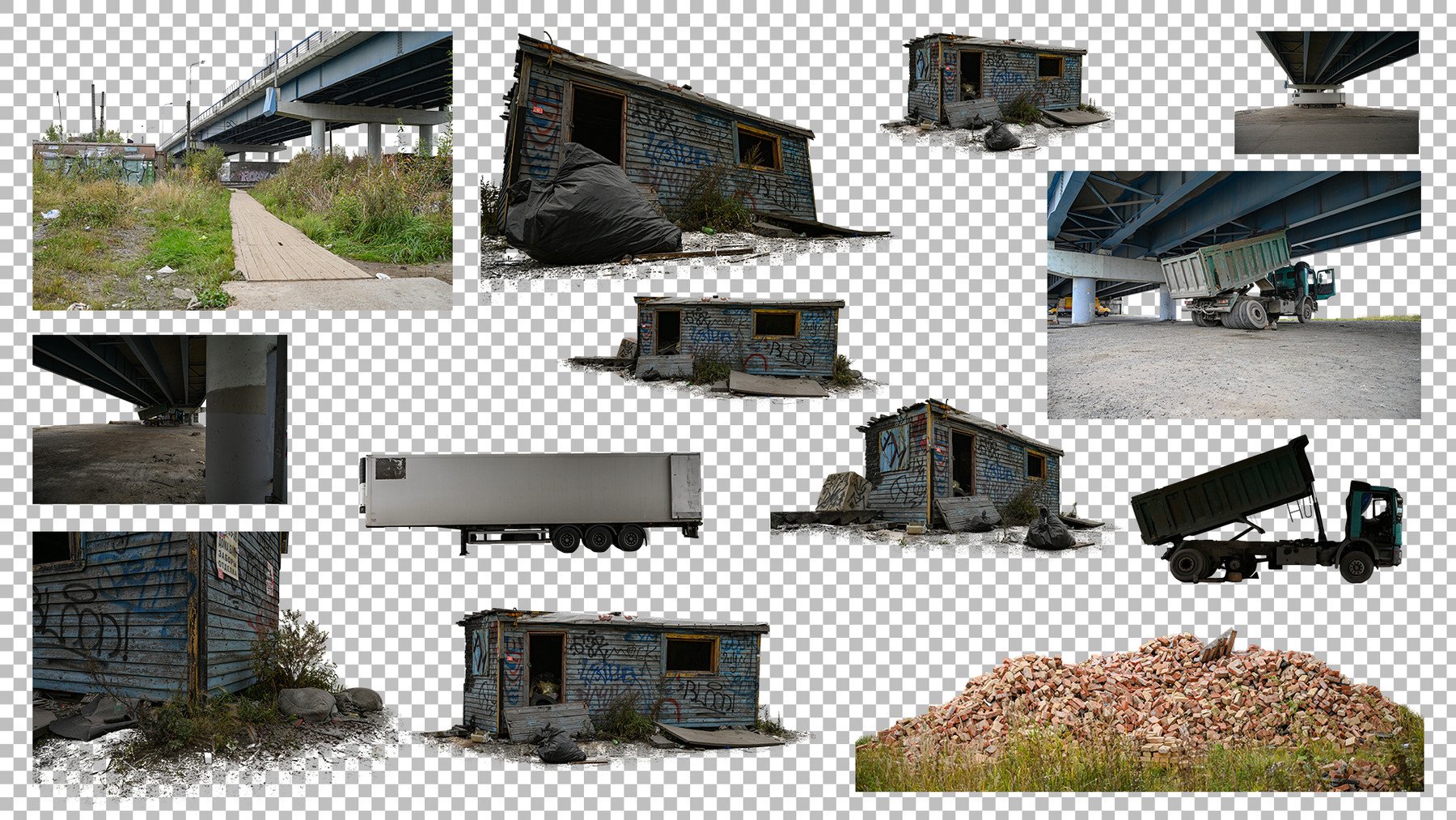 Abandoned Hut / PNG Reference Pack