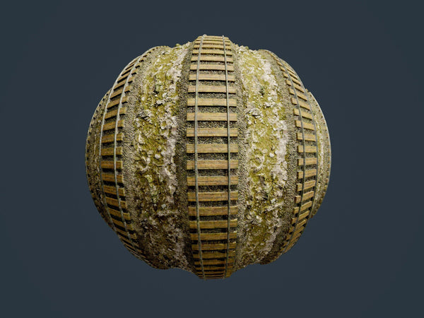 Train Tracks Seamless PBR Texture 04