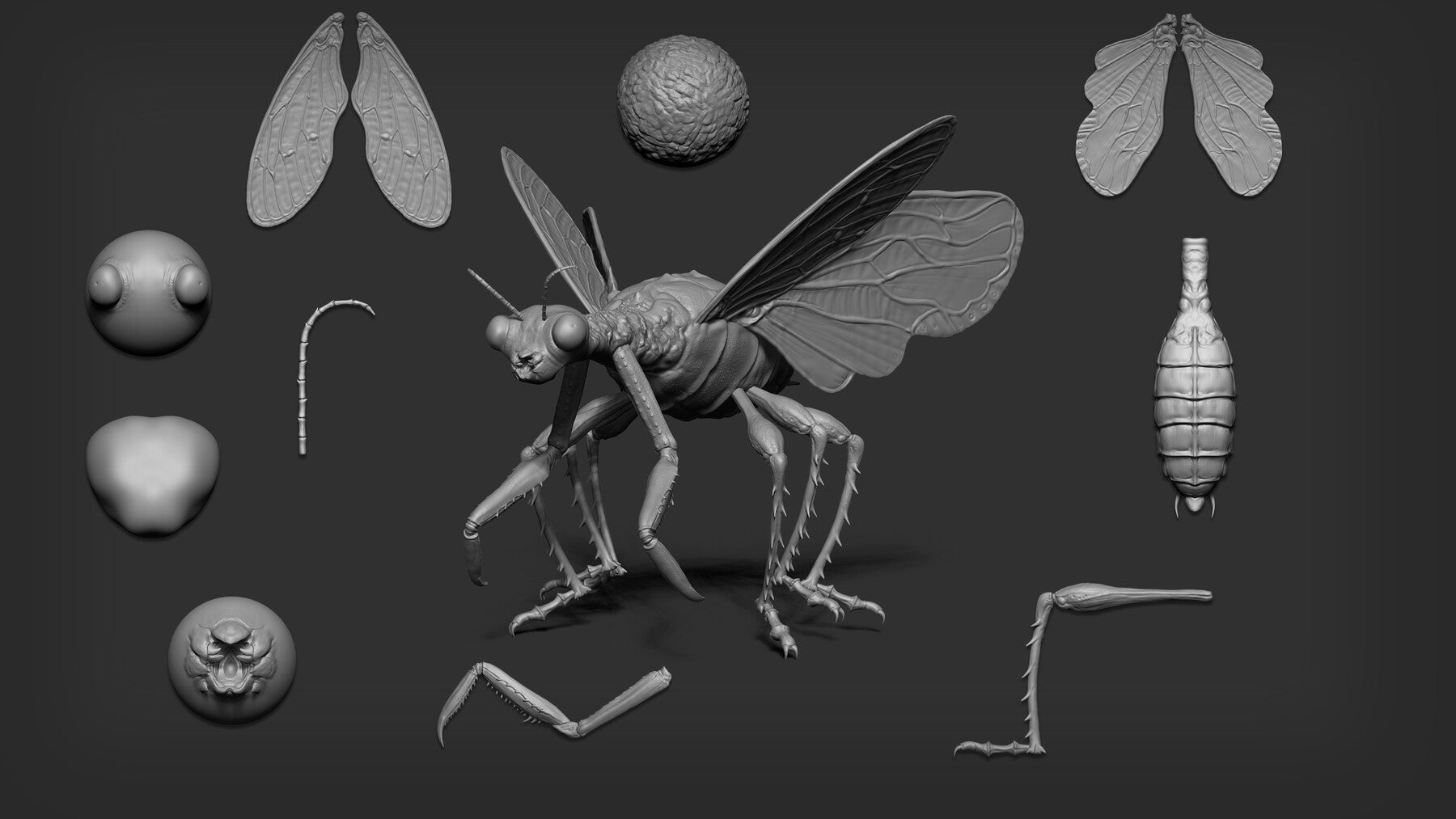 Zbrush + Blender - 80 Insectoid Creature Brush mega Pack