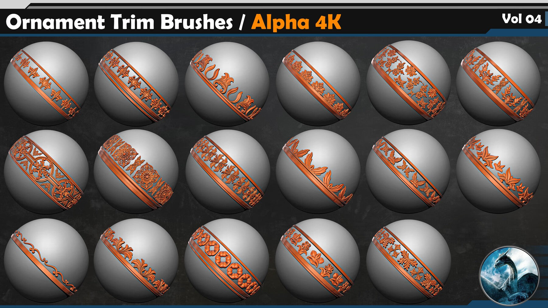 Ornament Trim Brushes Vol 04