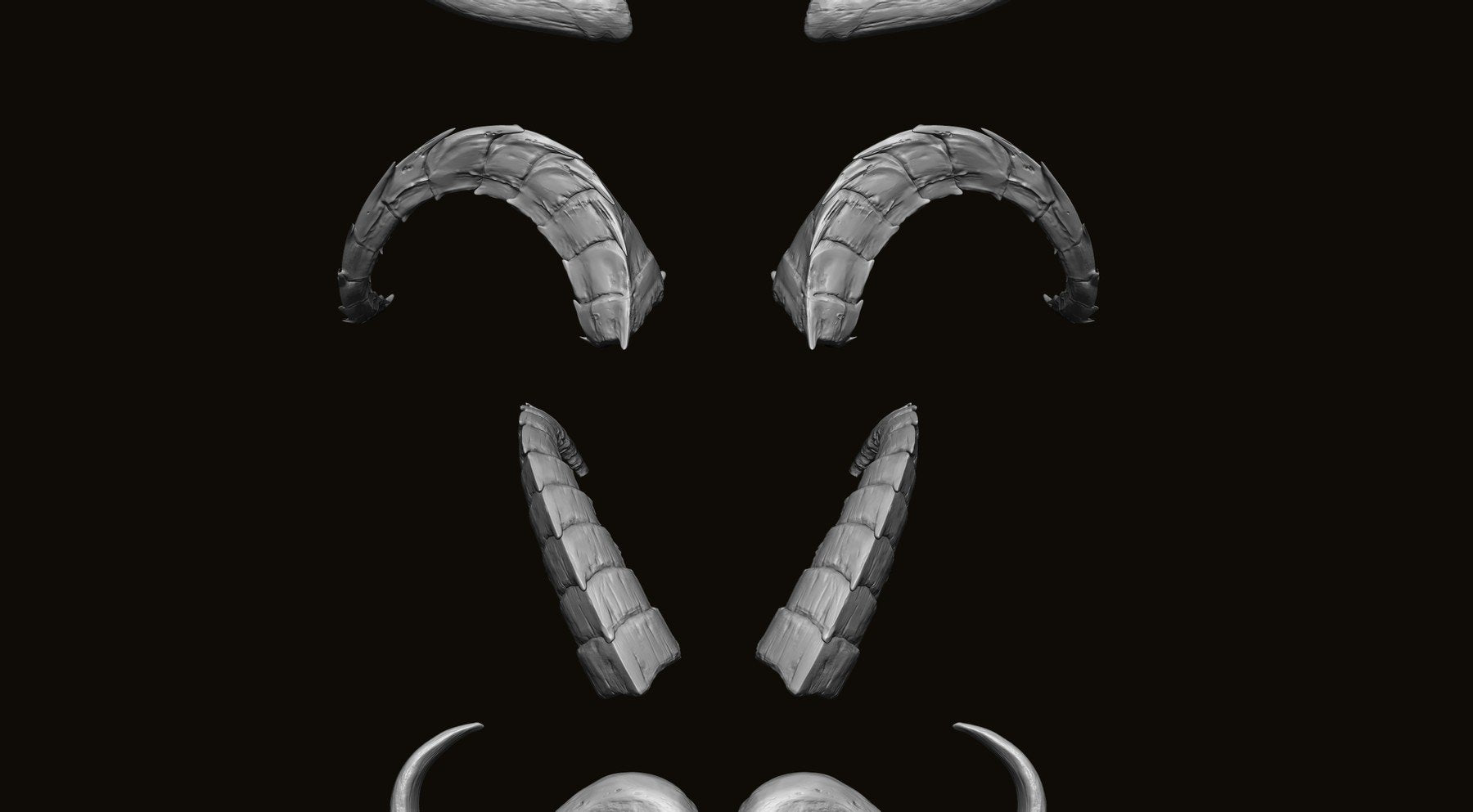 HORNS - 60 Horns, Antlers, Frills & Horn Sockets IMM + VDM