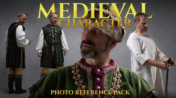 Medieval Character - Reference Photo Pack For Artists 1045 JPEGs