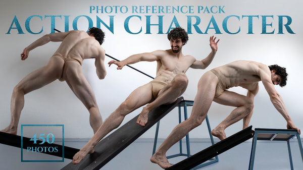 Action Character - Reference Photo Pack For Artists 450 JPEGs