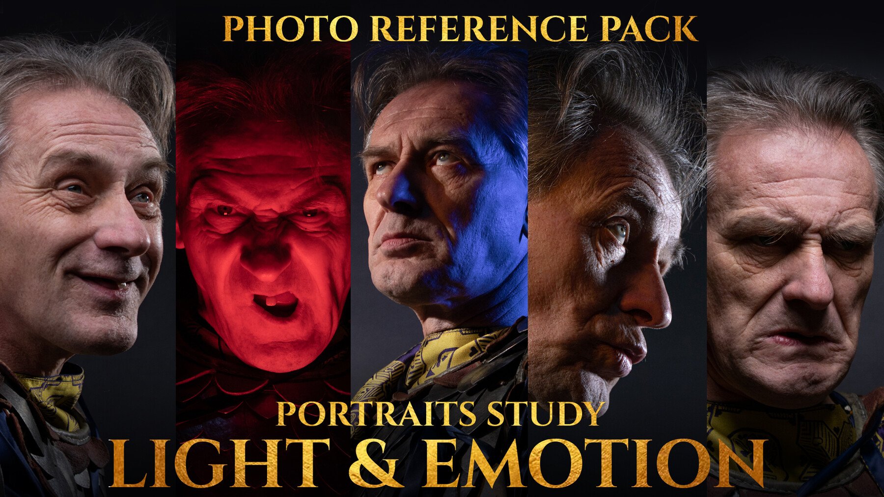 Portraits Study (Light & Emotion) vol.2 - Reference Photo Pack 646 JPEGs