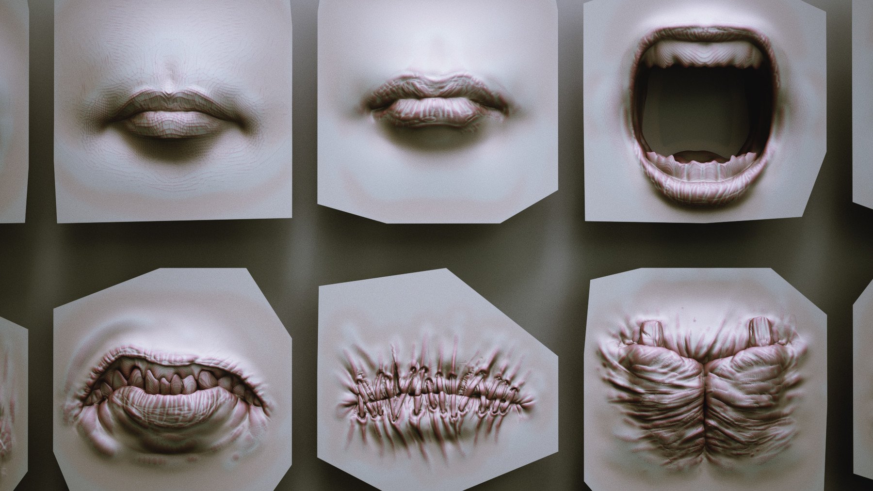 MOUTHS - 40 ZBrush VDMs + 5 bonus variations