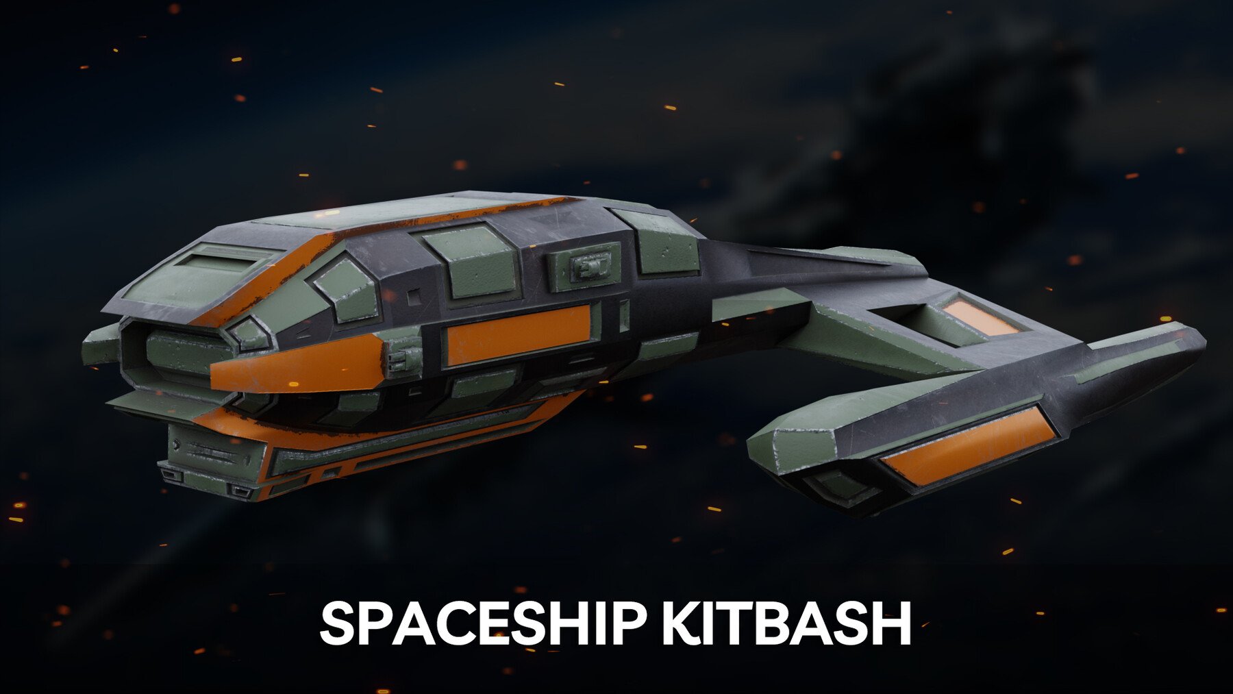 34 Spaceships Kitbash + Texture & UV's For Concept Art And Game