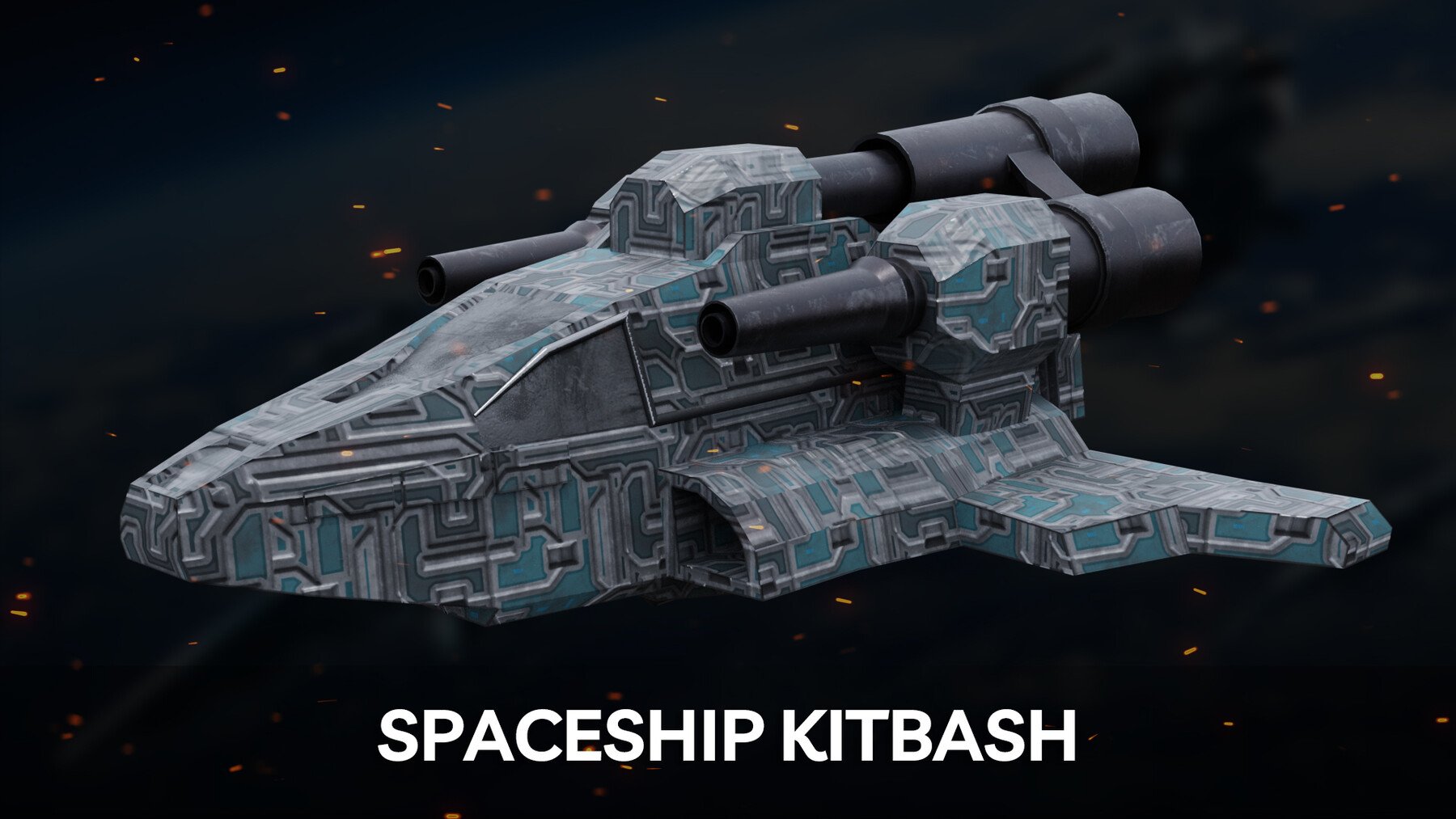 34 Spaceships Kitbash + Texture & UV's For Concept Art And Game