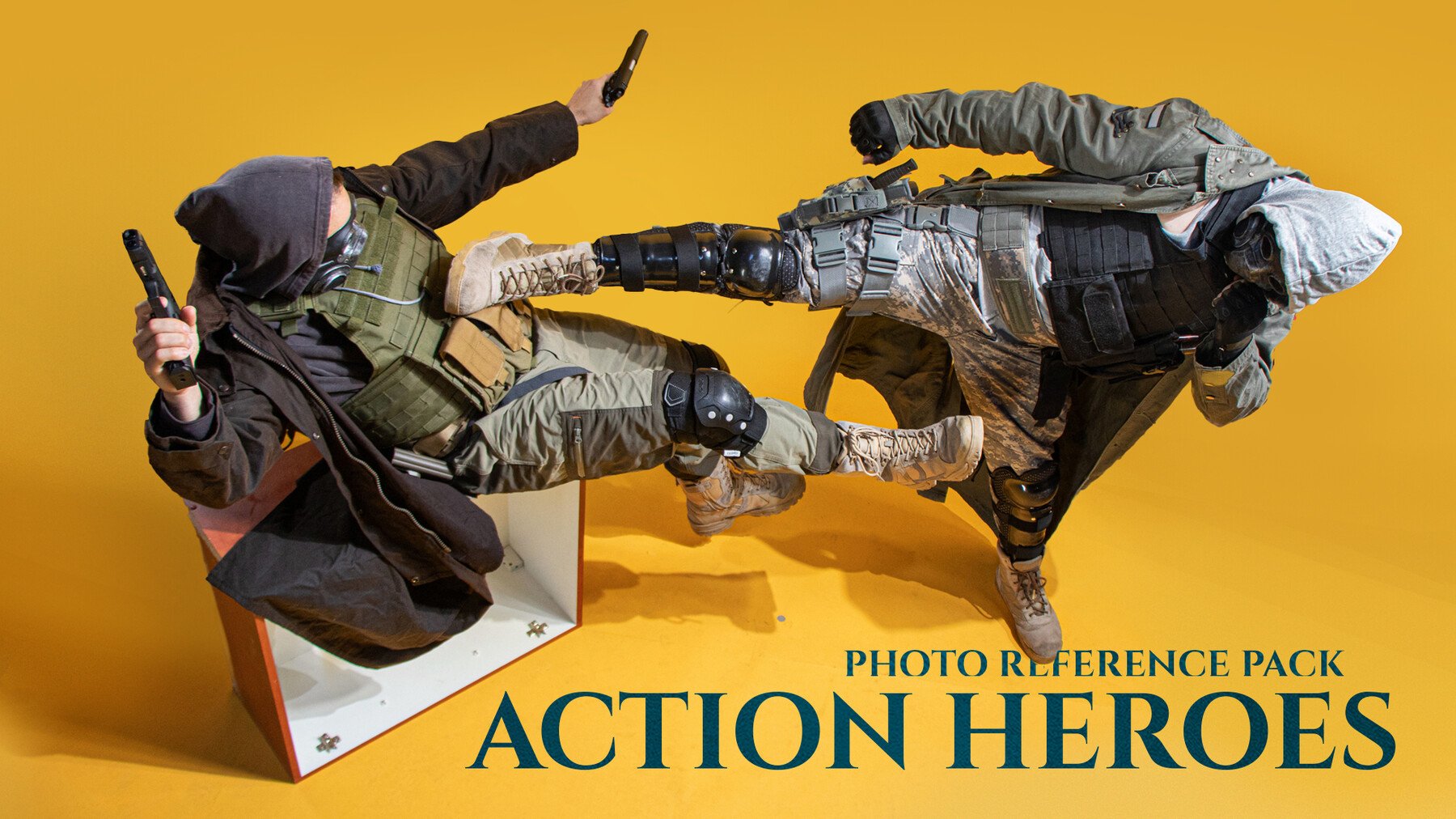 Action Heroes - Reference Photo Pack for Artists 359 JPEGs