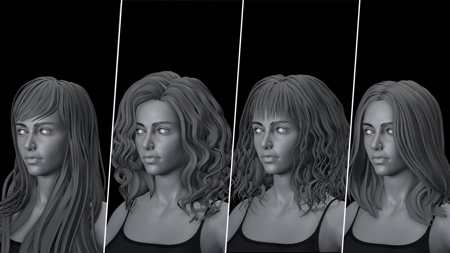 40 Stylized 3d Hair Models