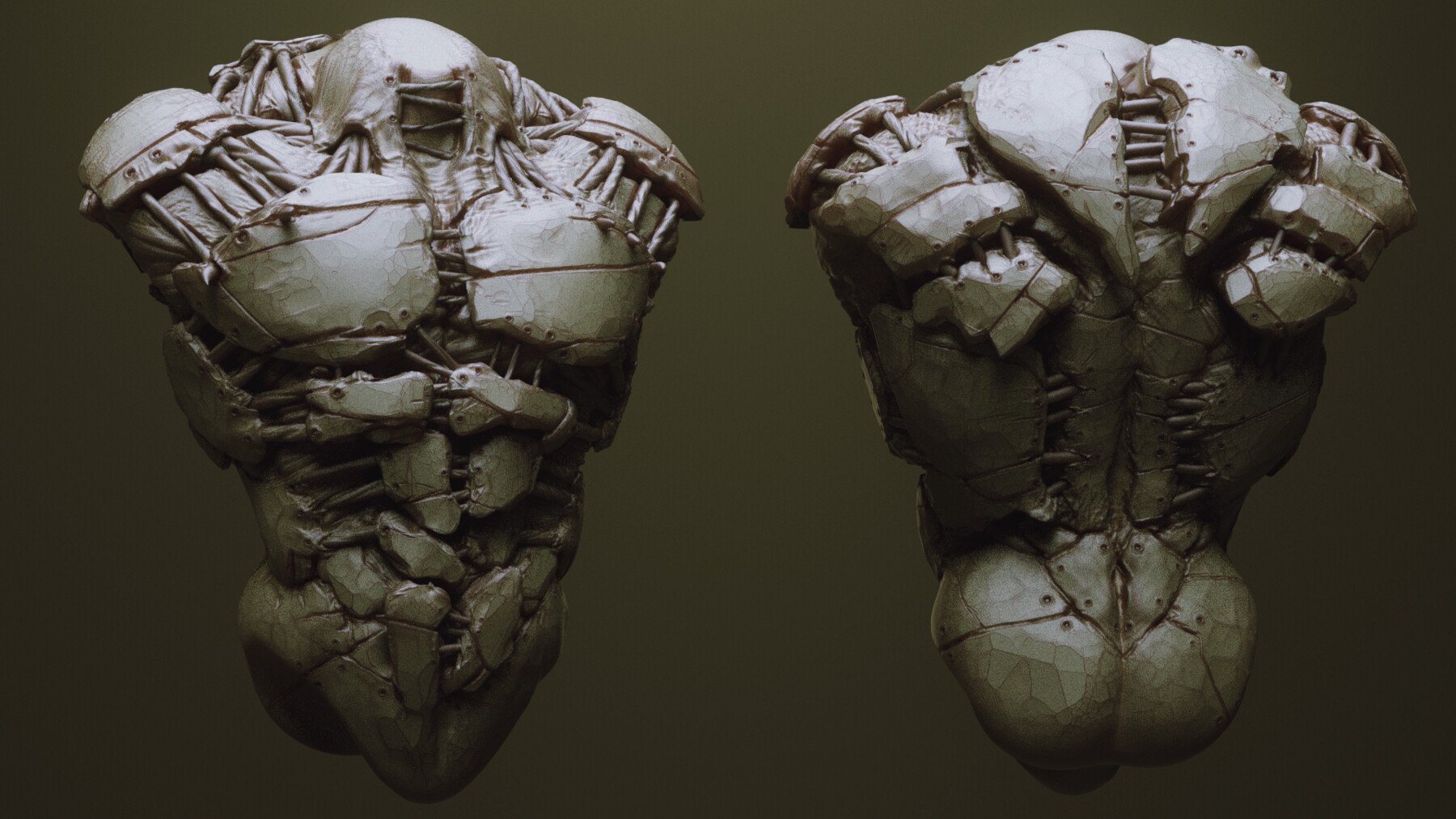 TORSOS - 33 Character & Creature Zbrush Insertmesh Brush