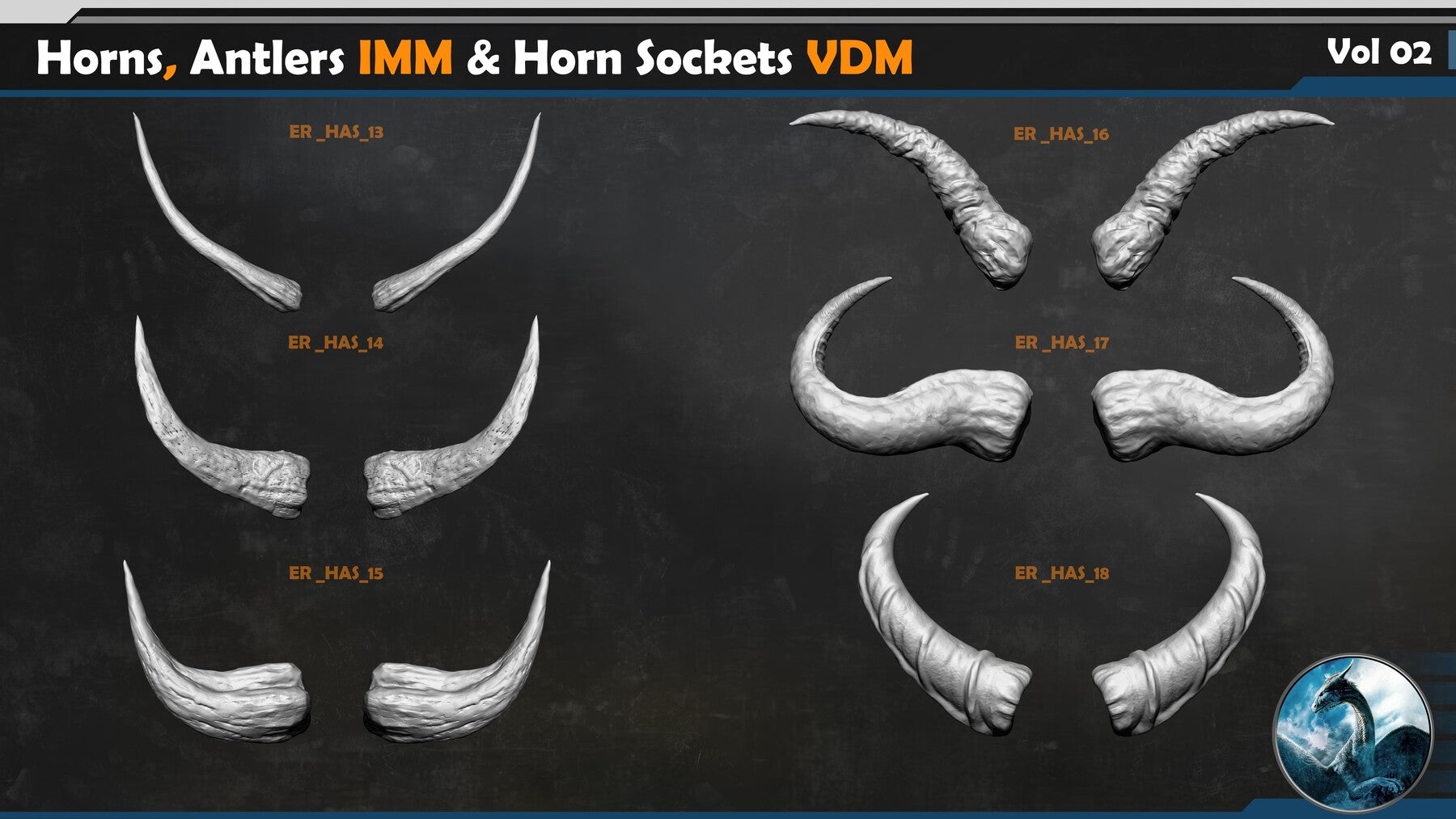 Horns and Antlers IMM & Horn Sockets VDM Vol 02