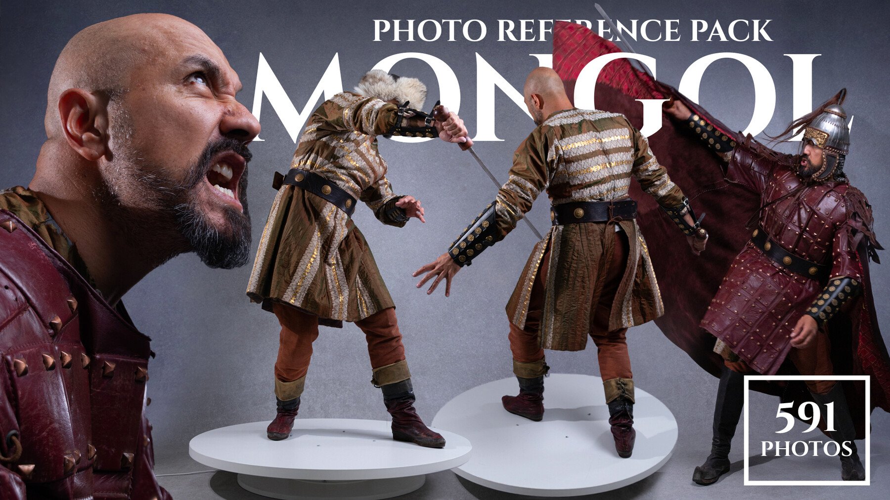 Mongol-Photo Reference Pack For Artists 591 JPEGs