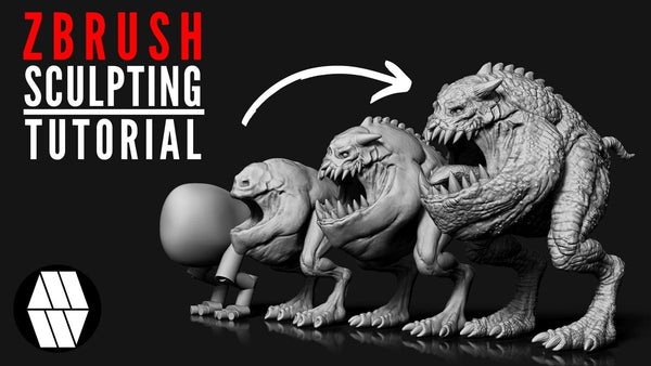 MLW Creative - ZBRUSH Creature Sculpting FULL TUTORIAL